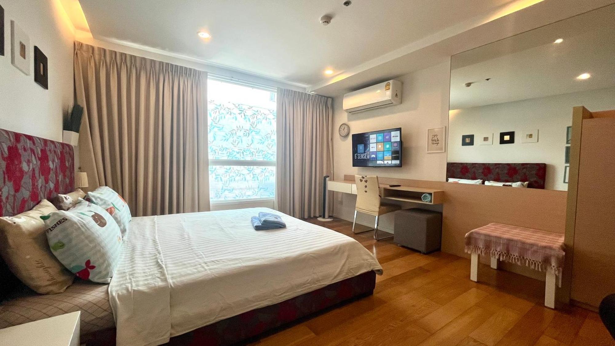 Cozy Studio Walk To Bts Free Wi-Fi Great Location Bangkok Buitenkant foto